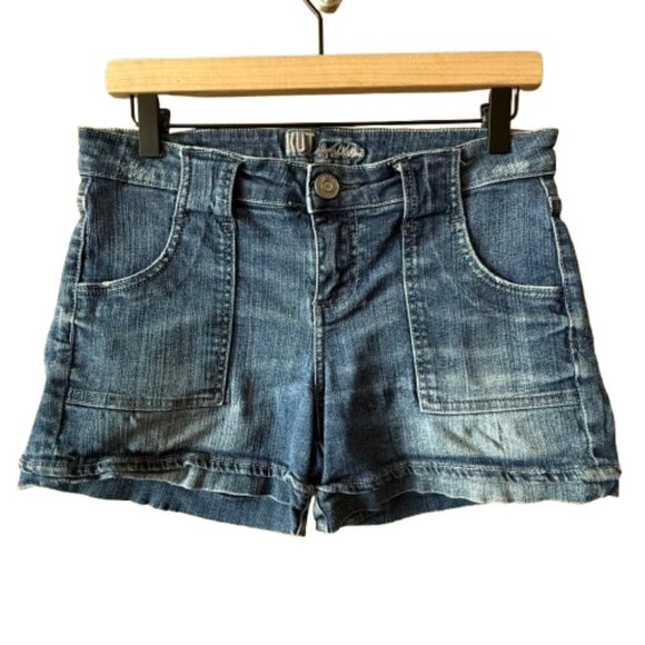 Women's 6 Kut From The Kloth Roll Cuff Distressed Jean Shorts - Picture 1 of 6